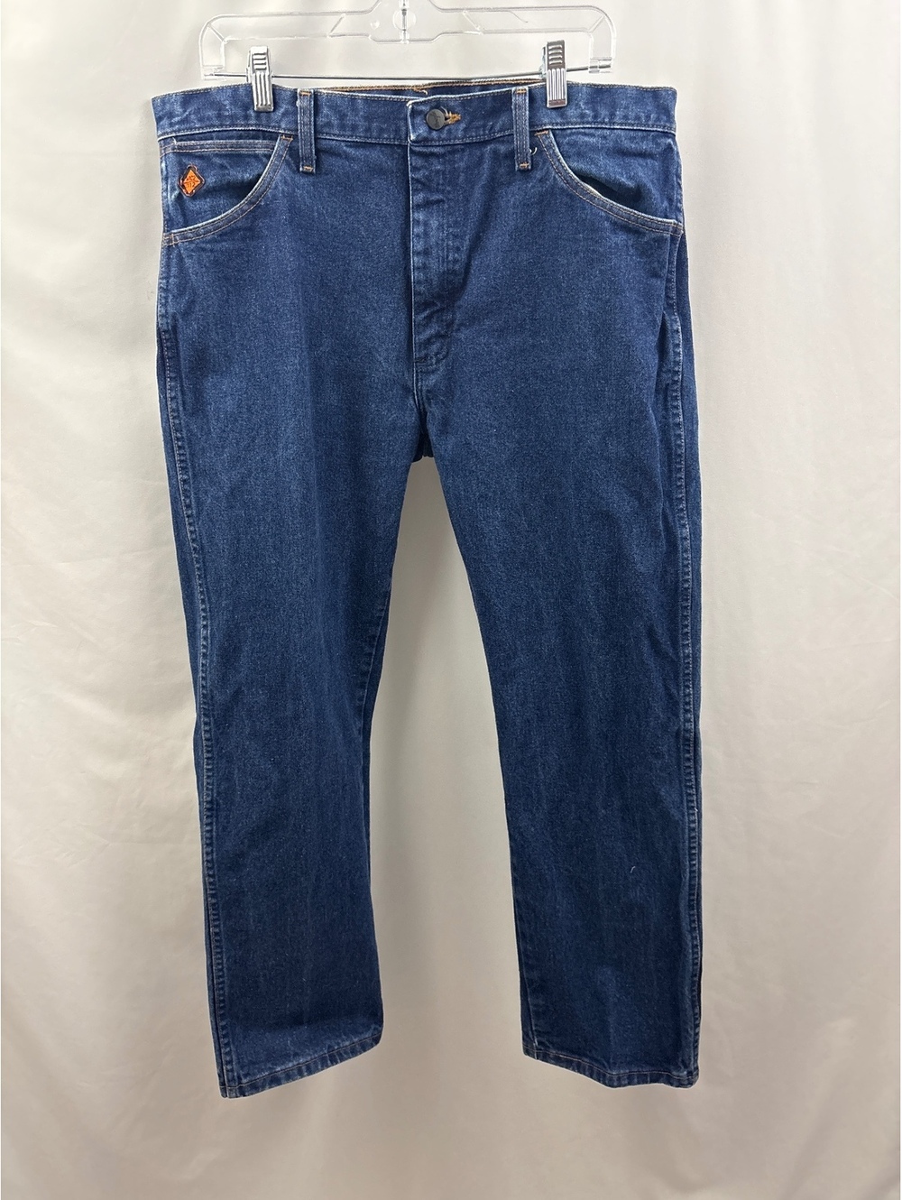 Wrangler FR Jeans Mens 36x30 Blue Original Fit FR13MWZ Flame Resistant Pants - Picture 2 of 7